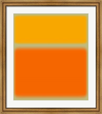 Framed Abstract Orange &amp; Yellow Print