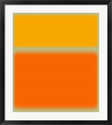 Framed Abstract Orange &amp; Yellow Print