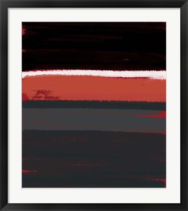 Framed White Stripes Print