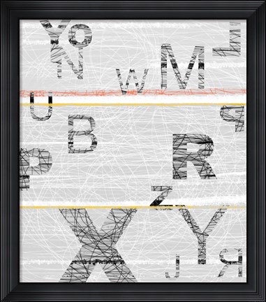 Framed Numbers Grey Print