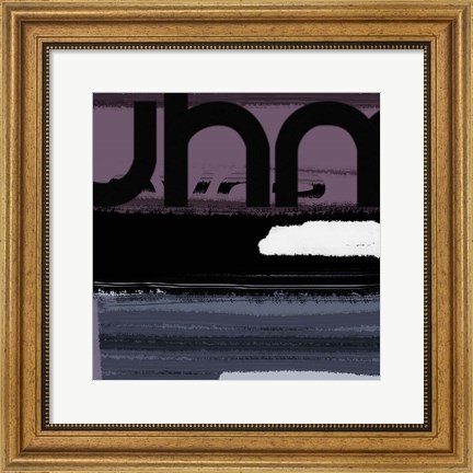 Framed Letter Purple Print