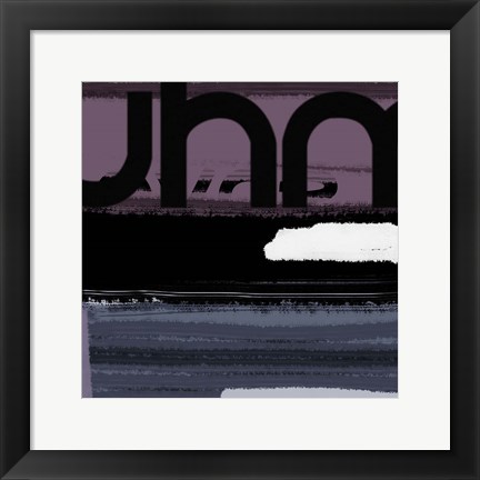 Framed Letter Purple Print