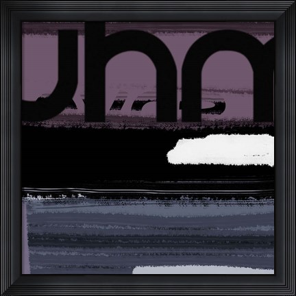 Framed Letter Purple Print