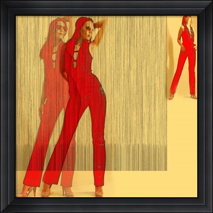 Framed Kristine In Red Print