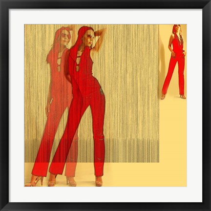 Framed Kristine In Red Print