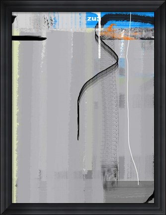 Framed Blue Zu Print