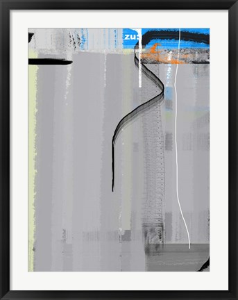 Framed Blue Zu Print