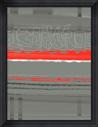 Framed Abstract Red 3 Print