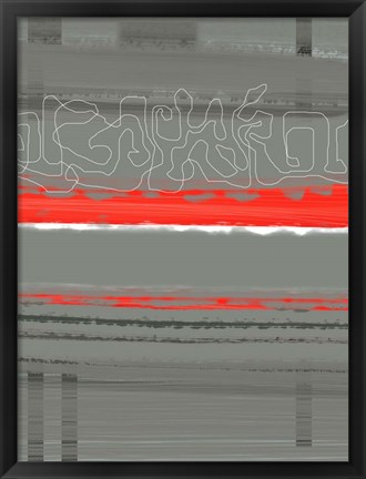 Framed Abstract Red 3 Print