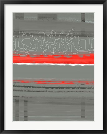 Framed Abstract Red 3 Print