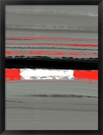 Framed Abstract Red 4 Print