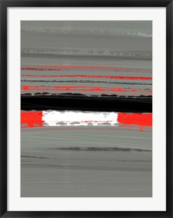 Framed Abstract Red 4 Print