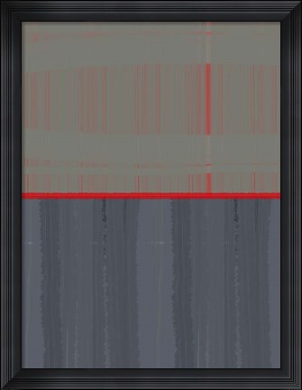 Framed Red Stripe Print