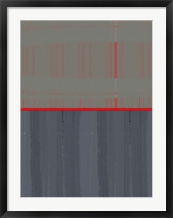 Framed Red Stripe Print