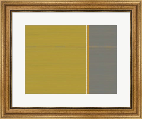 Framed Grey And Green Print