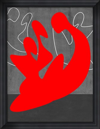 Framed Red People Print