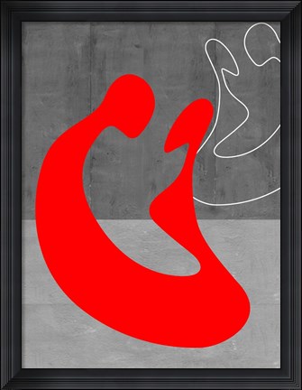 Framed Red Couple Print