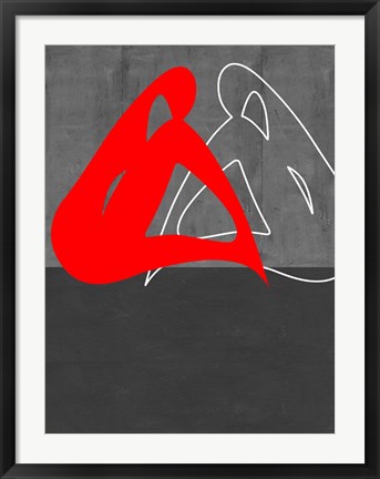 Framed Red Woman Print