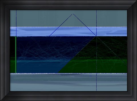 Framed Blue And Green Print
