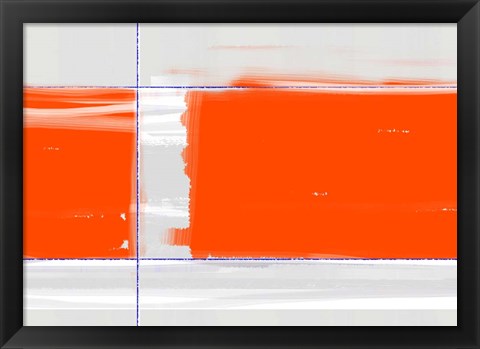 Framed Orange Rectangle Print