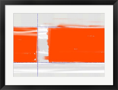 Framed Orange Rectangle Print