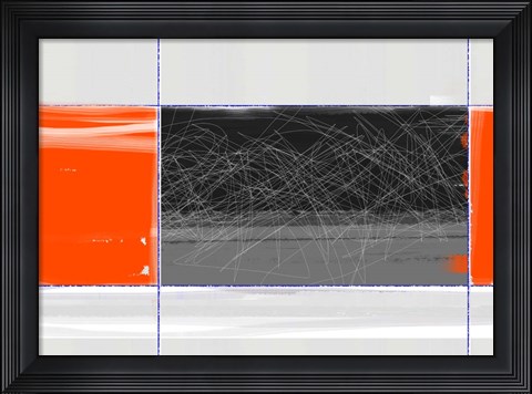 Framed Orange And Black Print