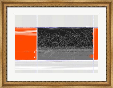 Framed Orange And Black Print