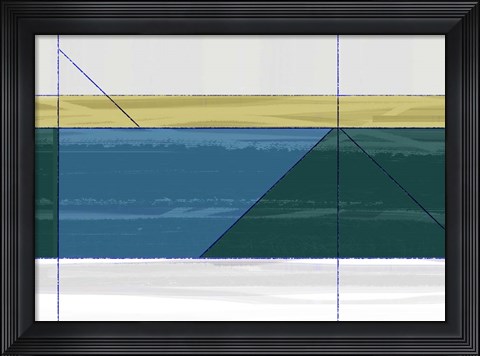 Framed Green Triangle Print