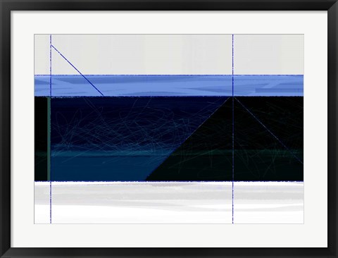 Framed Deep Blue Print