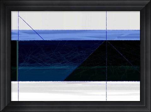 Framed Deep Blue Print