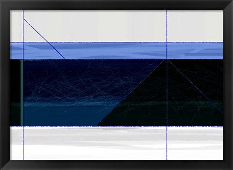 Framed Deep Blue Print