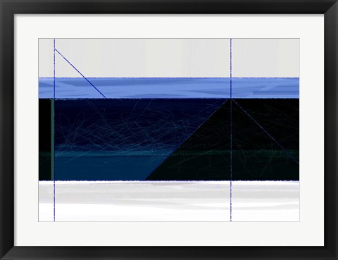 Framed Deep Blue Print