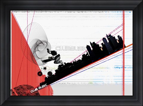 Framed Club Music Print