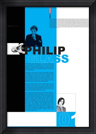 Framed Philip Glass Print