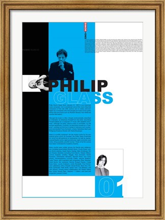 Framed Philip Glass Print