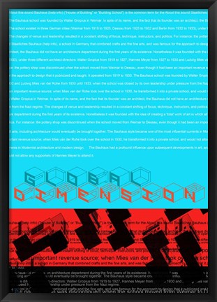 Framed Global Dimension Print