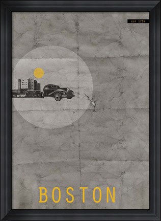 Framed Boston Print