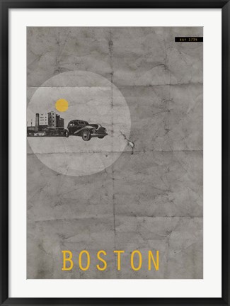 Framed Boston Print