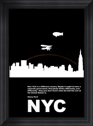 Framed New York Night Print