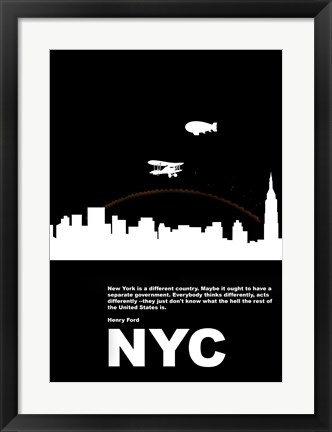 Framed New York Night Print