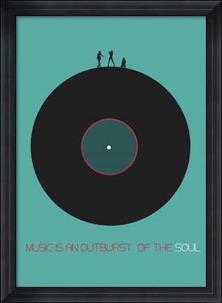 Framed Music Is An Outburst Of The Soul Print