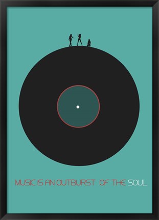 Framed Music Is An Outburst Of The Soul Print