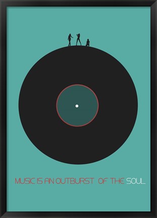 Framed Music Is An Outburst Of The Soul Print