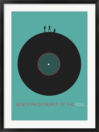 Framed Music Is An Outburst Of The Soul Print