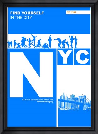 Framed NYC: Find Yourself In The City Print