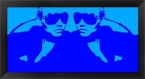 Framed Niki Mirror Blue Print