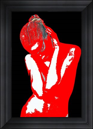 Framed Red Black Drama Print