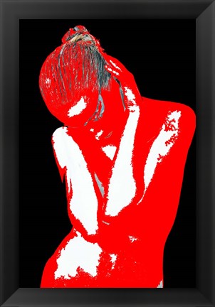 Framed Red Black Drama Print