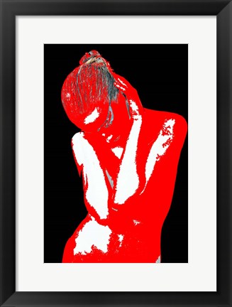 Framed Red Black Drama Print