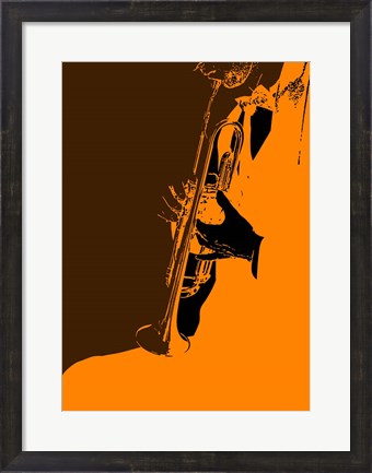 Framed Jazz Orange 2 Print